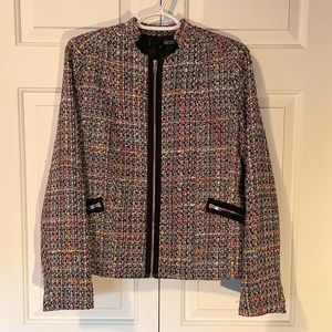 Multi colored tweed blazer